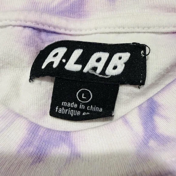 A-LAB Tie Dye Cropped Tank Mushroom Graphic Festival Top Size Large - Picture 3 of 5